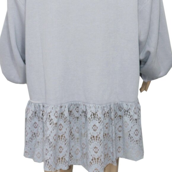 Free People Belle Sweatshirt Crew Neck Oversized Pullover Dress M - Picture 7 of 7